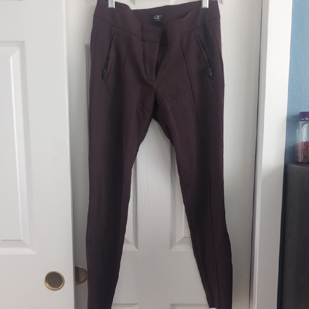 Loft Purple Pants - Skinny Leg Stretchy